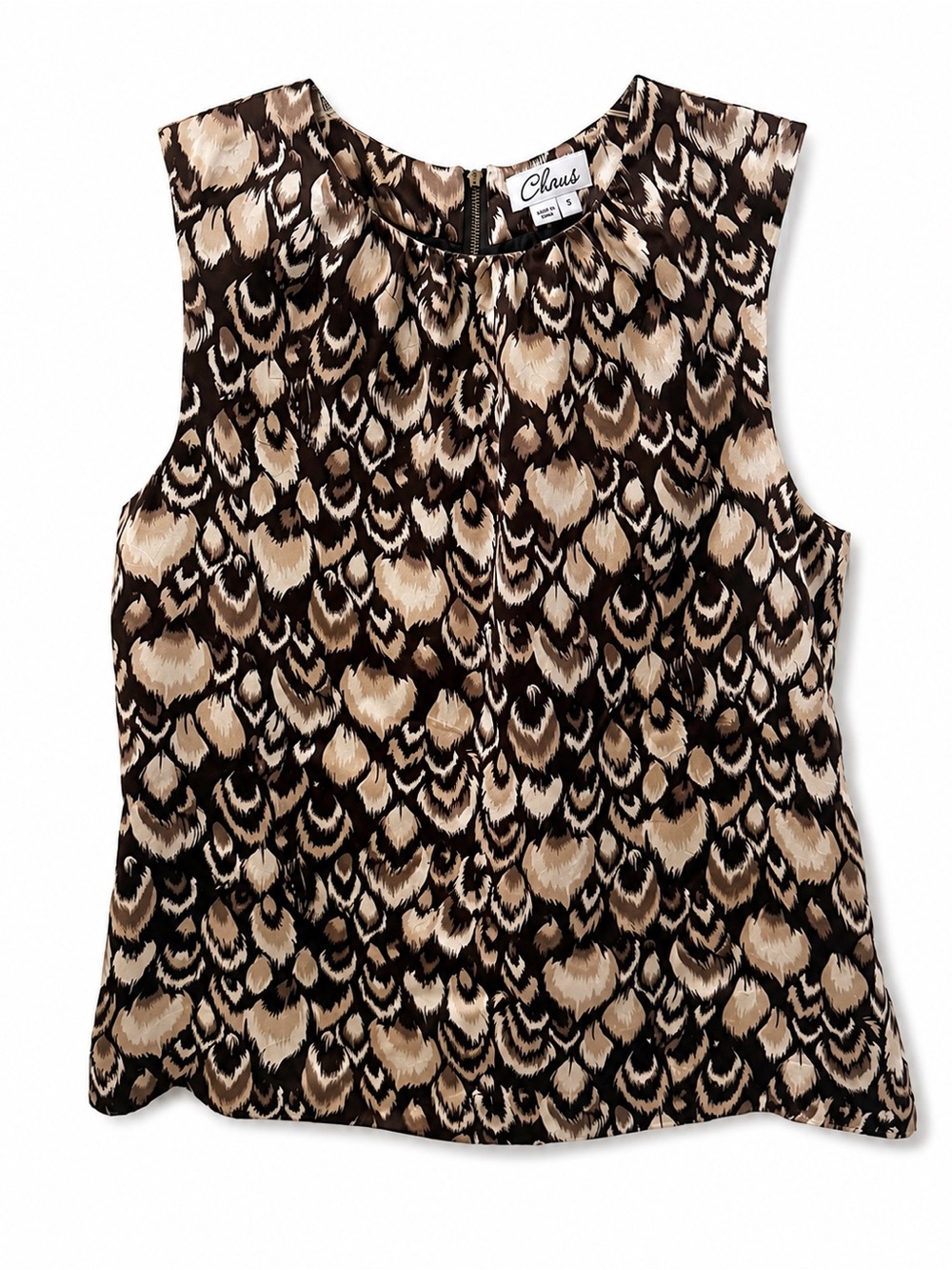 Chaus Sleeveless Animal Print Blouse – Size 8
